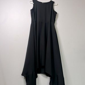 Allison Andrews Midi Asymmetrical Black Formal Dress | Size S